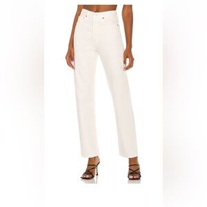 Agolde Women's Straight Leg 90s pinch Cream Jeans